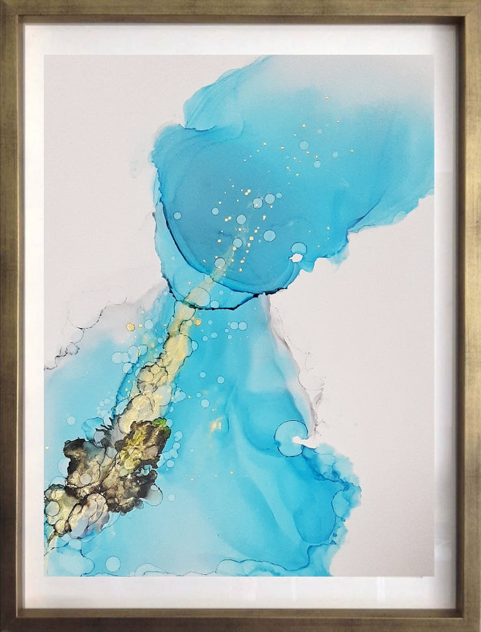 Cuadro Despertar azul 50x40