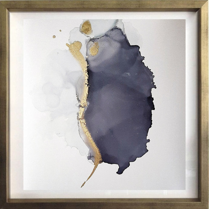 Cuadro Flor gris 40x40