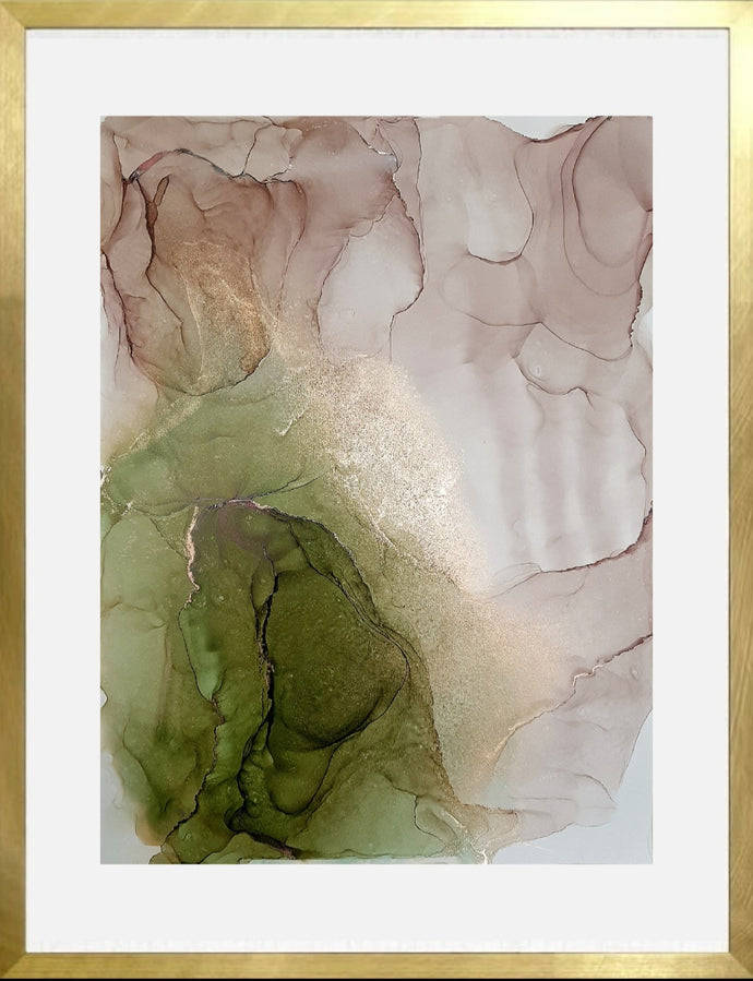 Cuadro Beige y olivo 1